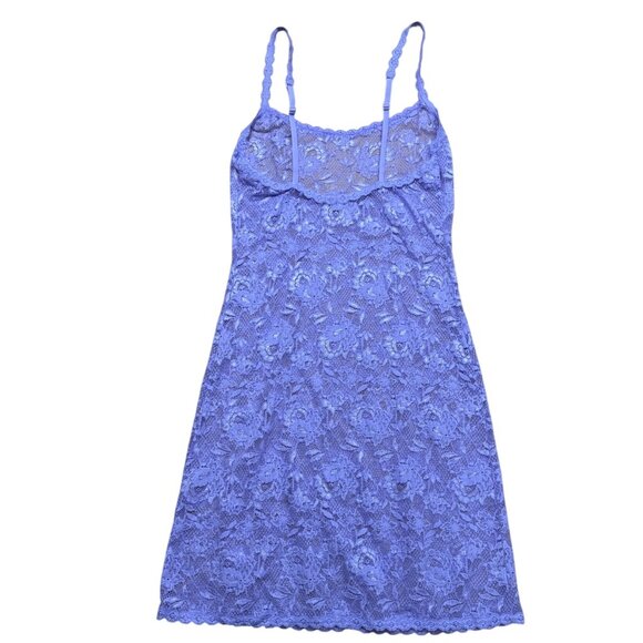 Y2K Cosabella Purple Floral Lace Slip Dress Size Large Made in Italy - Picture 3 of 5